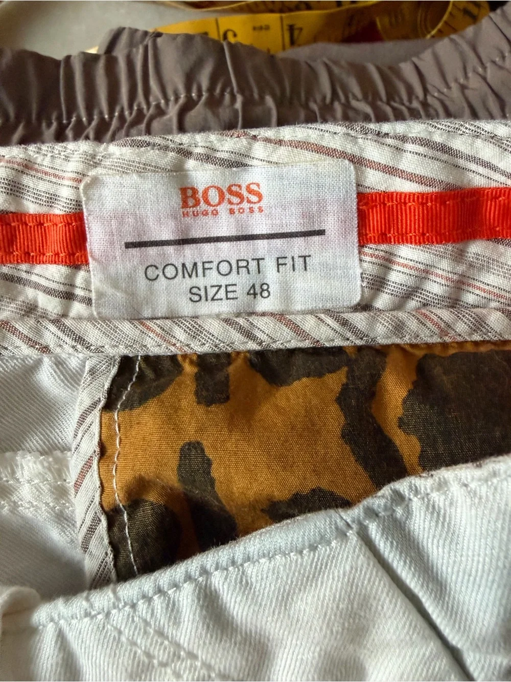 BOSS Orange Sheridan White Cargo Shorts Men’s 32R Comfort Fit
